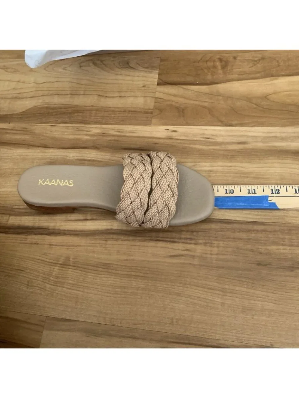 Kaanas Papagayo Sandal Camel Beige 5M NIB Beach Braided Casual Slip On